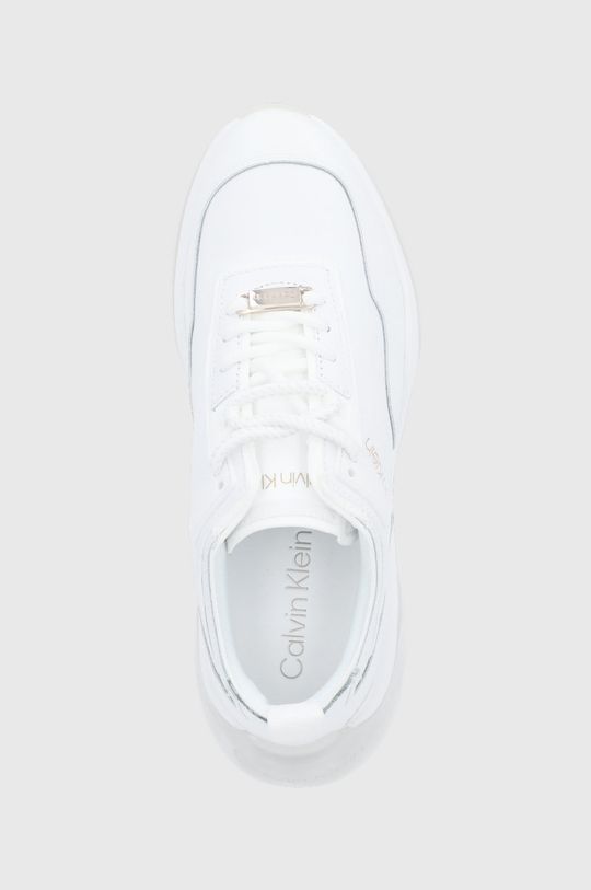 biały Calvin Klein Buty skórzane HW0HW00628