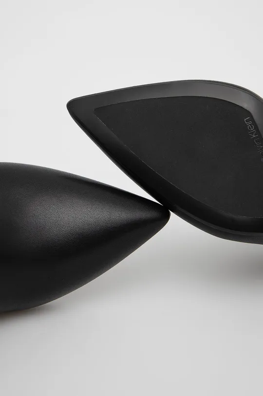 čierna Kožené členkové topánky Calvin Klein