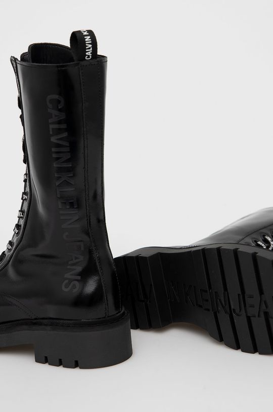 Calvin Klein Jeans Kozaki skórzane Cholewka: Skóra naturalna, Wnętrze: Materiał syntetyczny, Materiał tekstylny, Skóra naturalna, Podeszwa: Materiał syntetyczny
