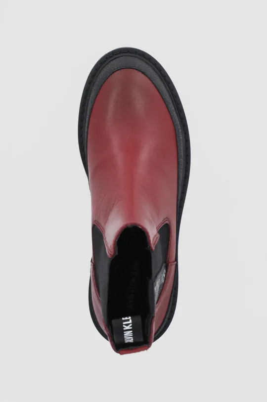 κόκκινο Δερμάτινες μπότες Τσέλσι Calvin Klein Jeans