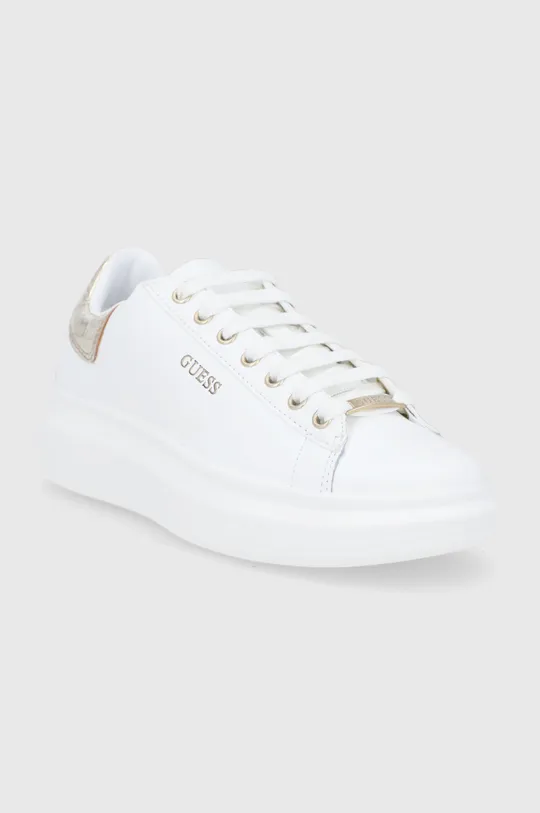 Δερμάτινα παπούτσια Guess λευκό