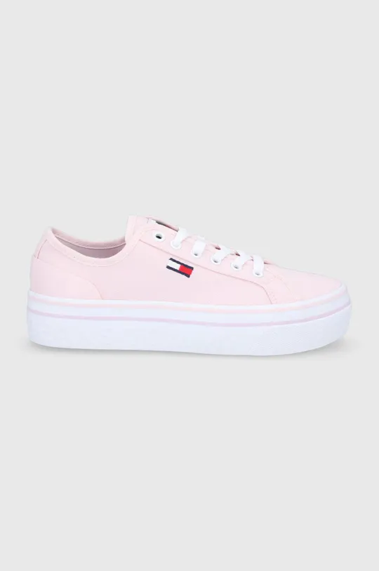 ροζ Πάνινα παπούτσια Tommy Jeans Γυναικεία