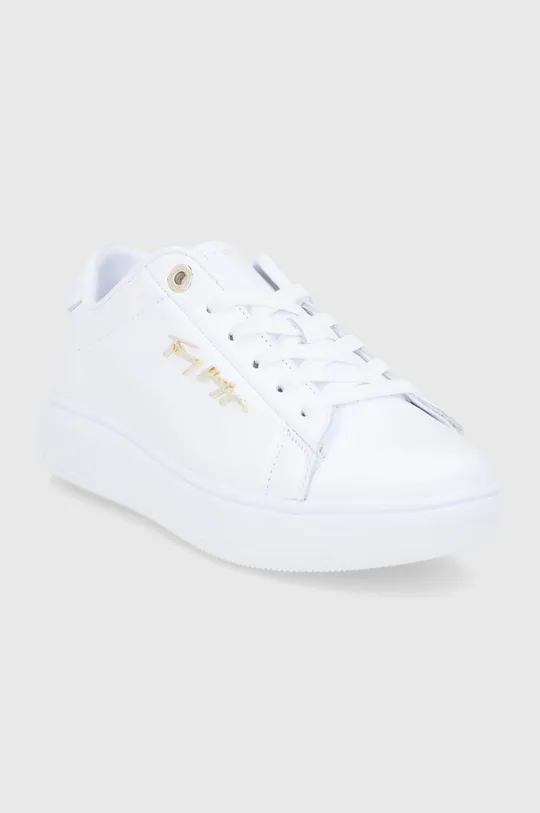 Δερμάτινα παπούτσια Tommy Hilfiger λευκό