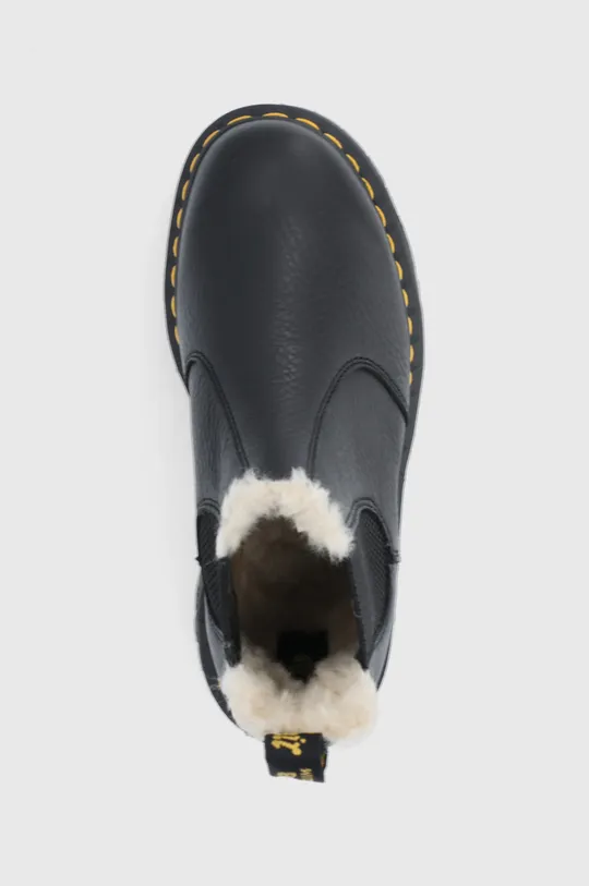 black Dr. Martens leather chelsea boots 2976 Quad Fl