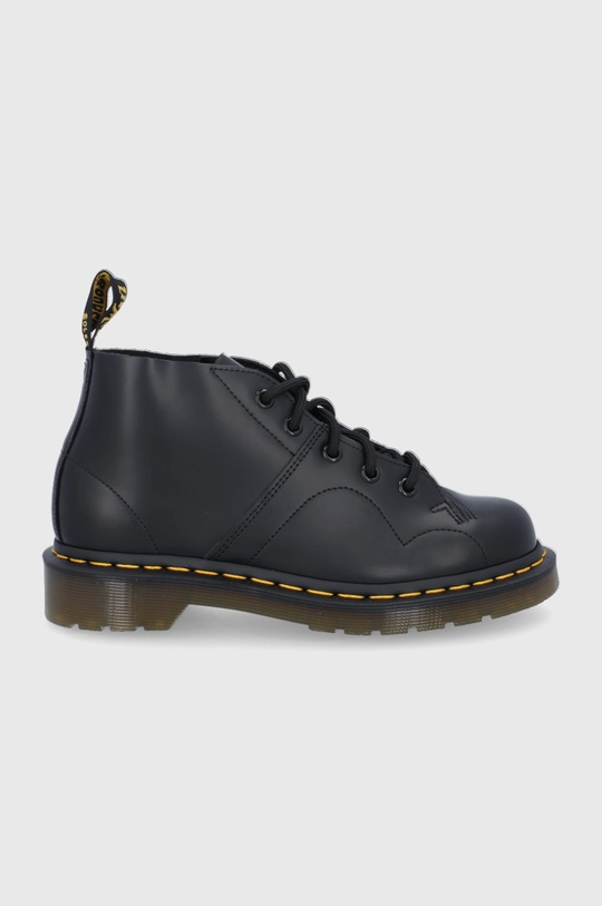 μαύρο Δερμάτινες μπότες Dr. Martens Church Γυναικεία