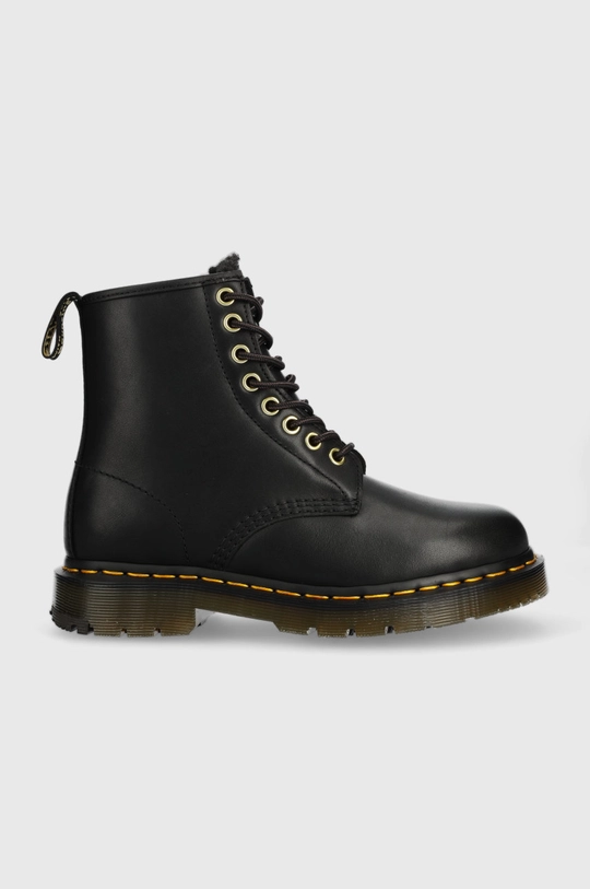 czarny Dr. Martens workery skórzane 1460 Damski