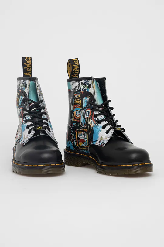 Kožená obuv Dr. Martens 1460 Basquiat čierna