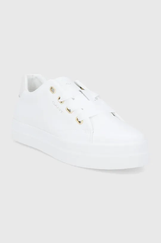 Δερμάτινα παπούτσια Gant Avona λευκό