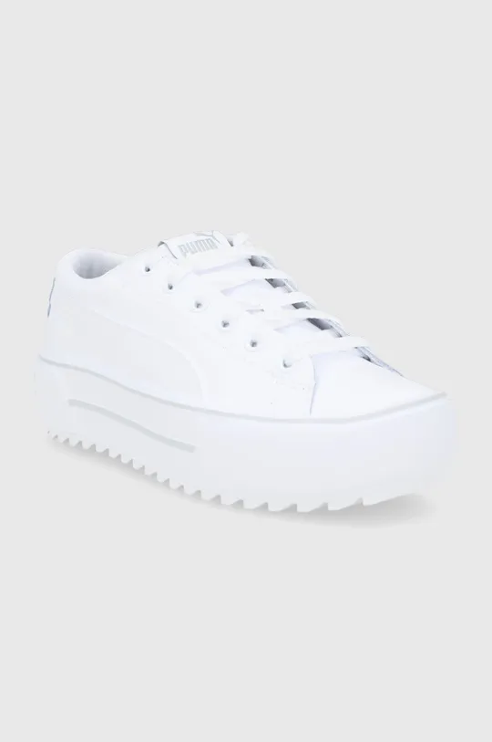 Δερμάτινα παπούτσια Puma Kaia Platform L λευκό