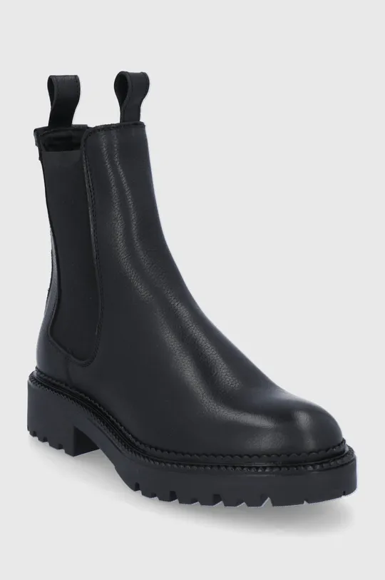 Kožené topánky Chelsea Gant čierna