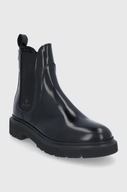 Kožené topánky Chelsea Gant čierna