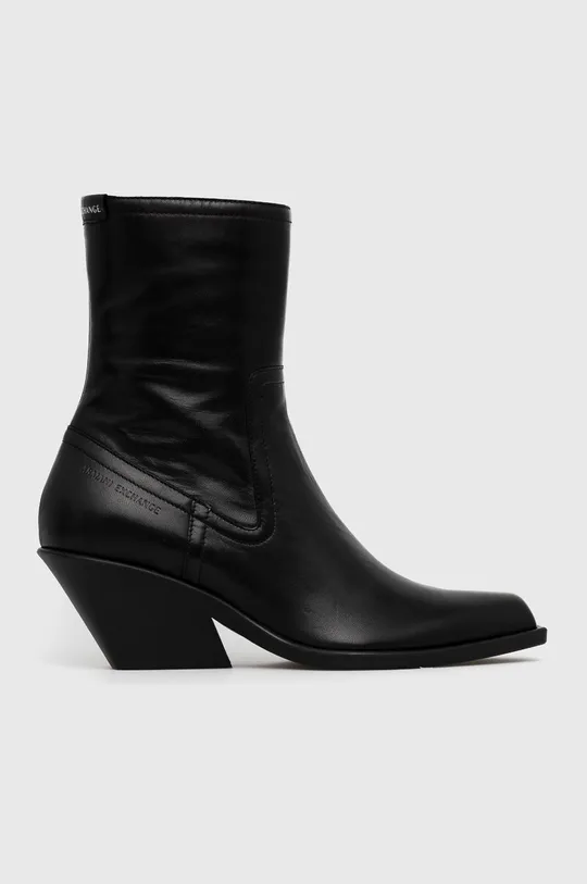 чорний Шкіряні черевики Armani Exchange Жіночий