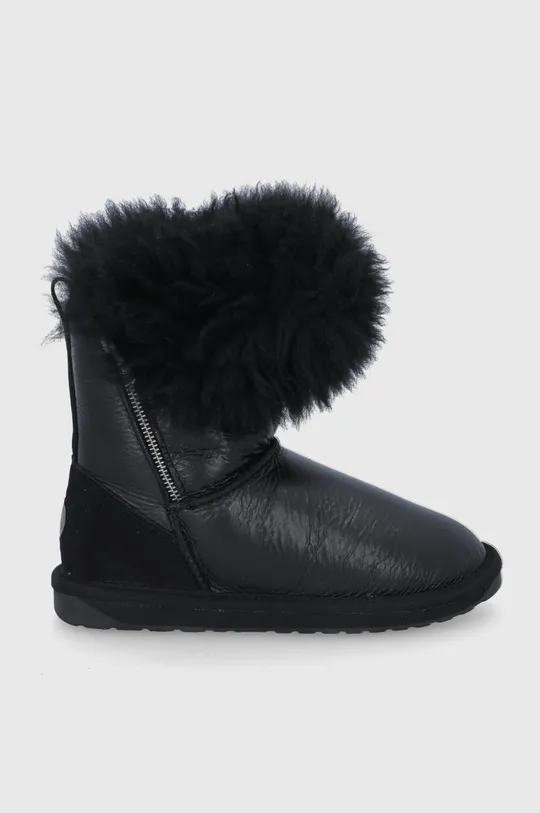 μαύρο Δερμάτινες μπότες χιονιού Emu Australia Teddy Wurren Γυναικεία