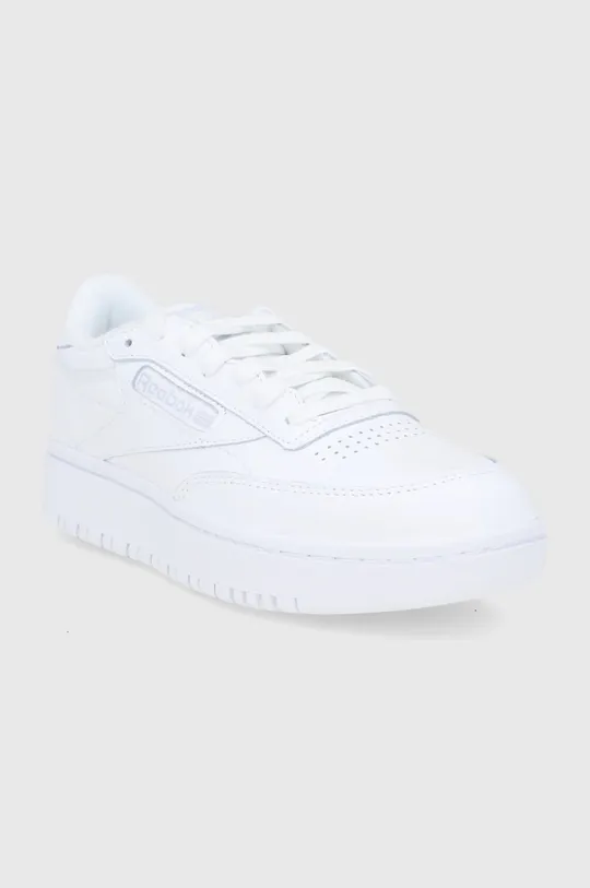 Reebok Classic leather shoes club c double white