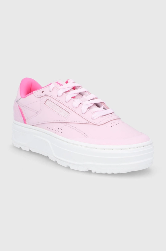 Reebok Classic leather shoes CLUB C DOUBLE GEO pink