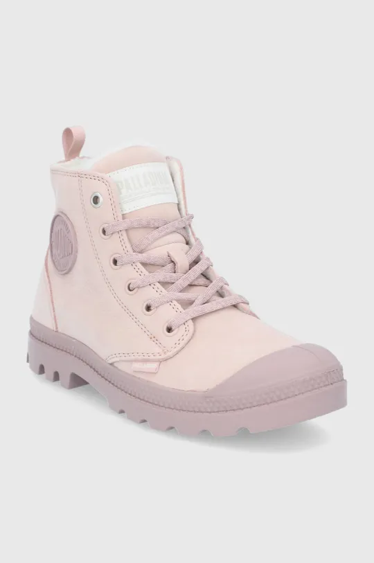 Δερμάτινες μπότες Palladium ροζ