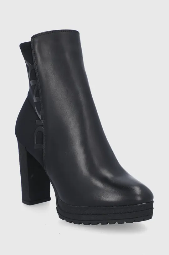 Δερμάτινες μπότες DKNY Tessi μαύρο