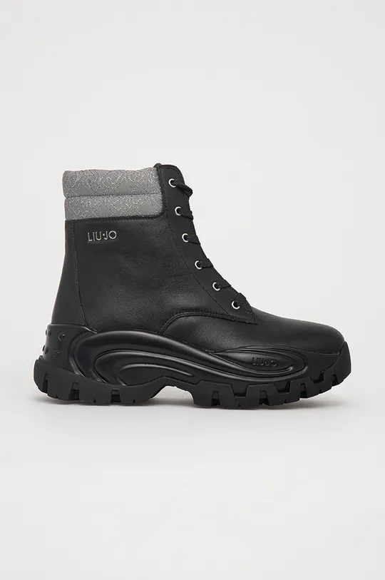 čierna Kožené členkové topánky Liu Jo Dámsky