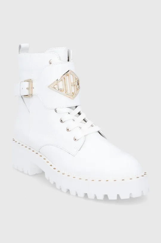 Δερμάτινες μπότες Liu Jo λευκό