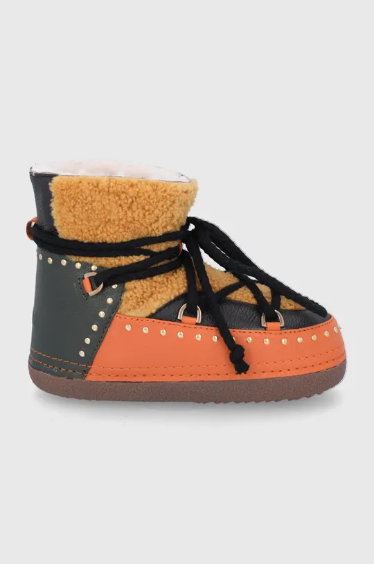 πορτοκαλί Δερμάτινες μπότες χιονιού Inuikii Γυναικεία
