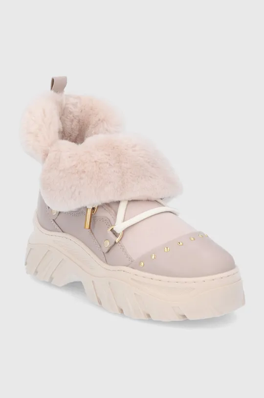 Δερμάτινες μπότες χιονιού Inuikii μπεζ