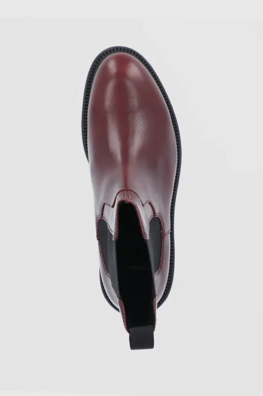 burgundské Kožené topánky Chelsea Vagabond Shoemakers