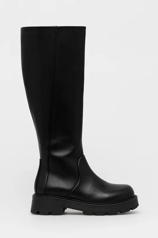 črna Usnjeni elegantni škornji Vagabond Shoemakers Cosmo Ženski