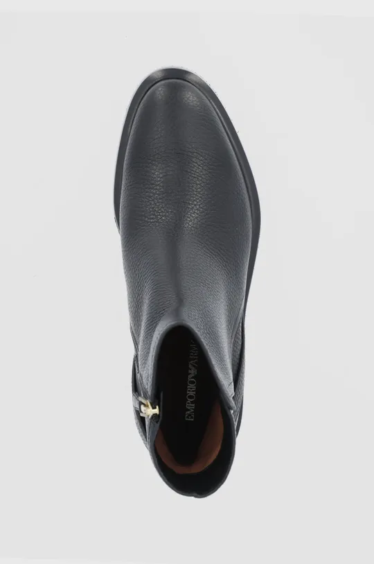 μαύρο Δερμάτινες μπότες Emporio Armani