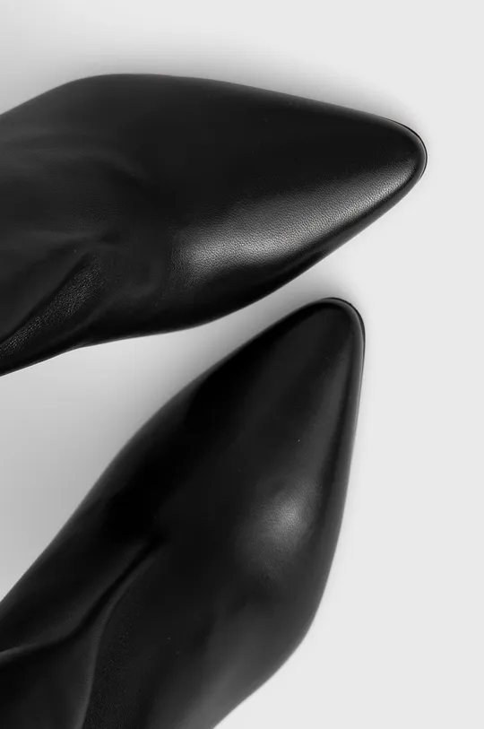 čierna Kožené členkové topánky Emporio Armani