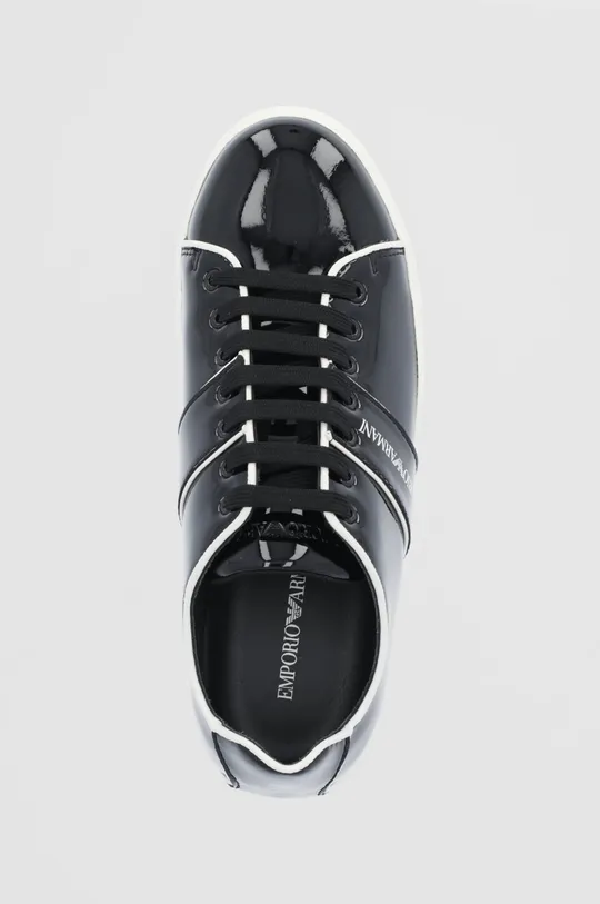 čierna Kožená obuv Emporio Armani