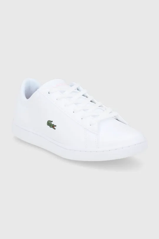 Δερμάτινα παπούτσια Lacoste λευκό