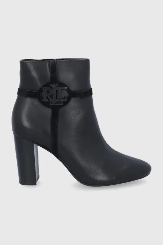 μαύρο Δερμάτινες μπότες Lauren Ralph Lauren Γυναικεία