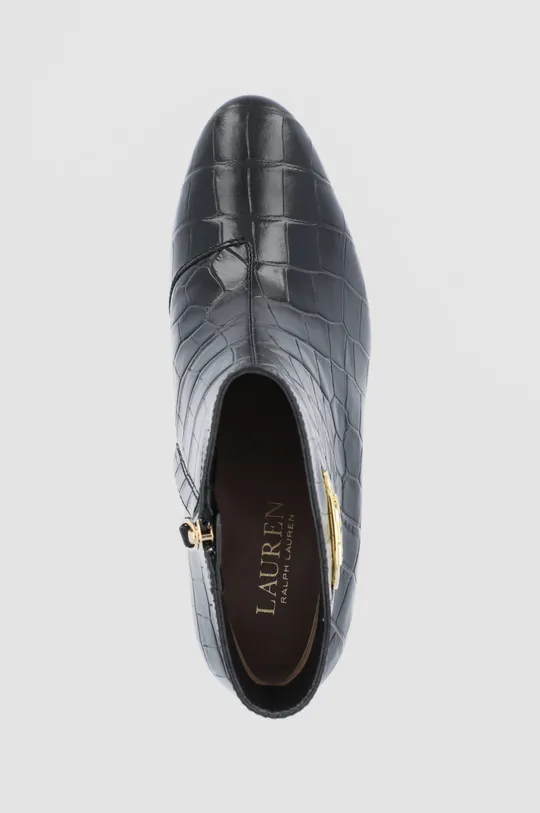 čierna Kožené členkové topánky Lauren Ralph Lauren