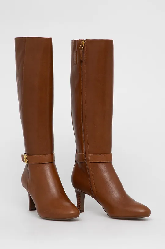 Lauren Ralph Lauren - Шкіряні чоботи коричневий