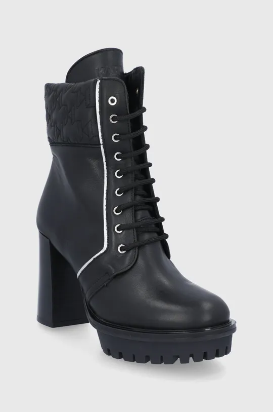 Δερμάτινες μπότες Karl Lagerfeld VOYAGE IV μαύρο