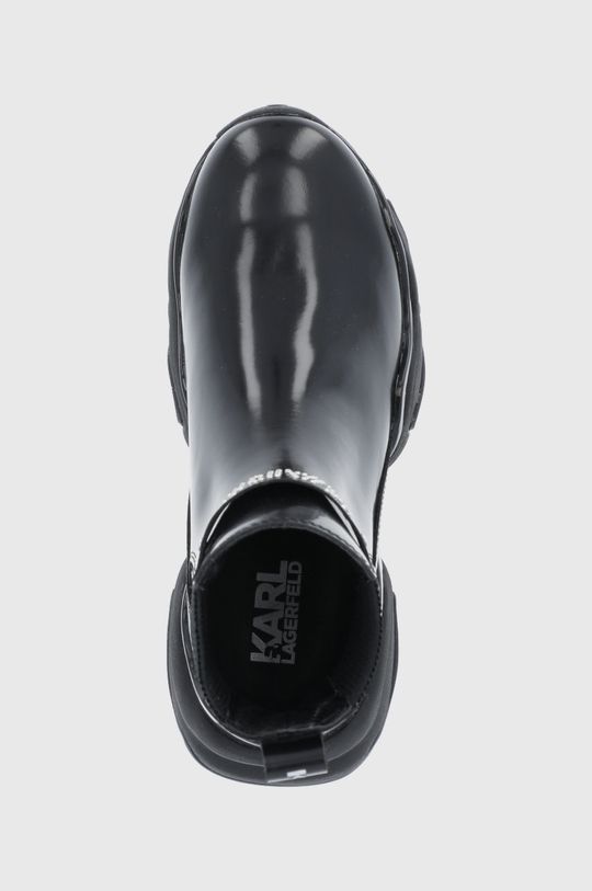 černá Kožené kotníkové boty Karl Lagerfeld Gemini