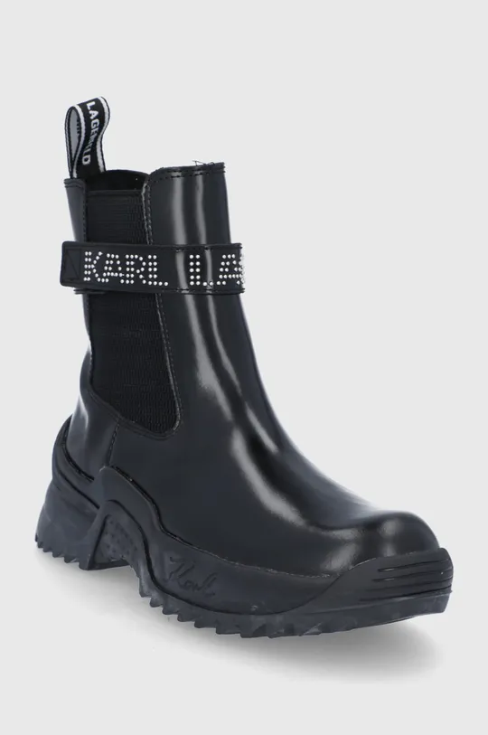 Δερμάτινες μπότες Τσέλσι Karl Lagerfeld QUEST μαύρο