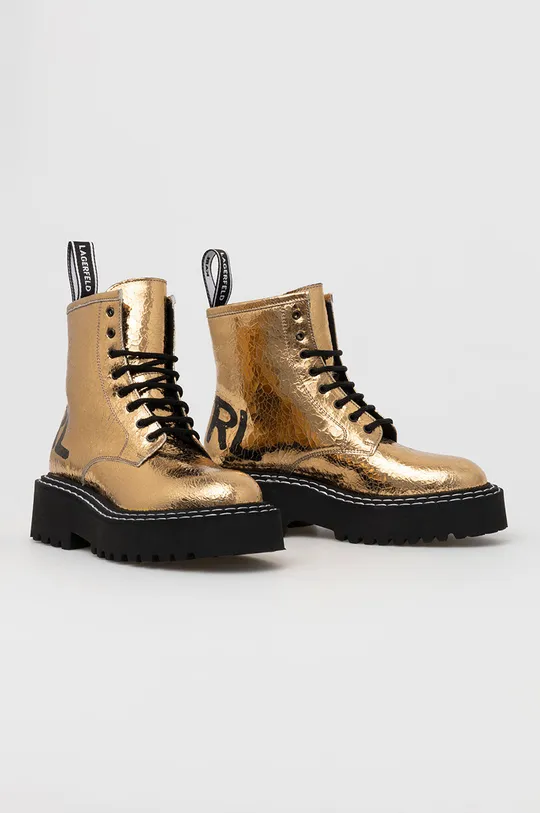 Шкіряні черевики Karl Lagerfeld золотий