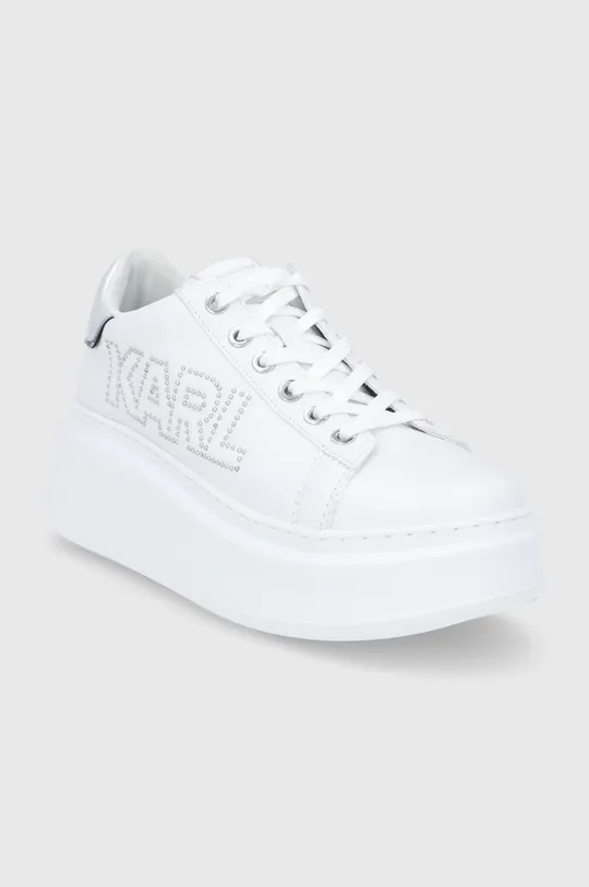 Δερμάτινα παπούτσια Karl Lagerfeld ANAKAPRI λευκό
