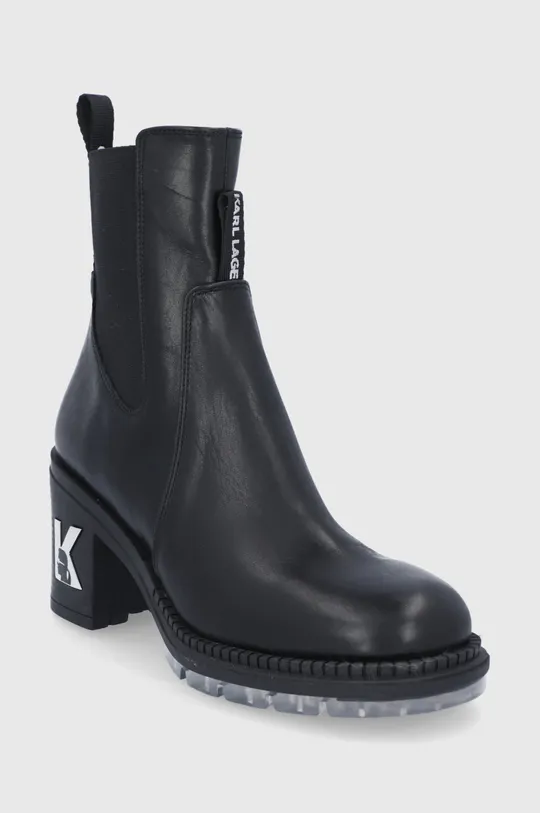 Kožené topánky Chelsea Karl Lagerfeld čierna
