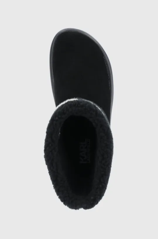 crna čizme za snijeg od brušene kože Karl Lagerfeld KAPRI KOSI