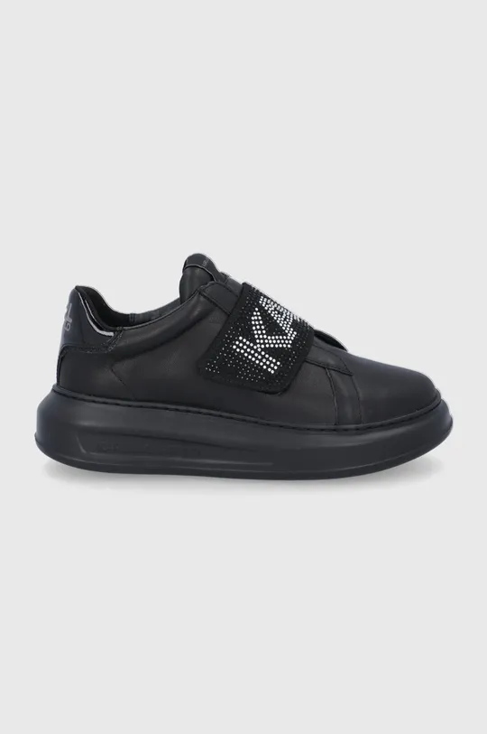 čierna Kožená obuv Karl Lagerfeld Dámsky