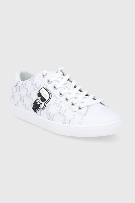 Δερμάτινα παπούτσια Karl Lagerfeld λευκό