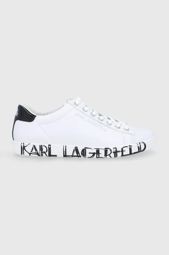 biały Karl Lagerfeld Buty skórzane KL61286.White.Lthr Damski