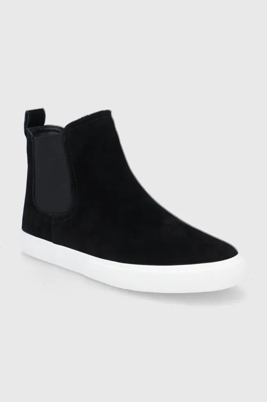 Semišové topánky Chelsea Lauren Ralph Lauren čierna