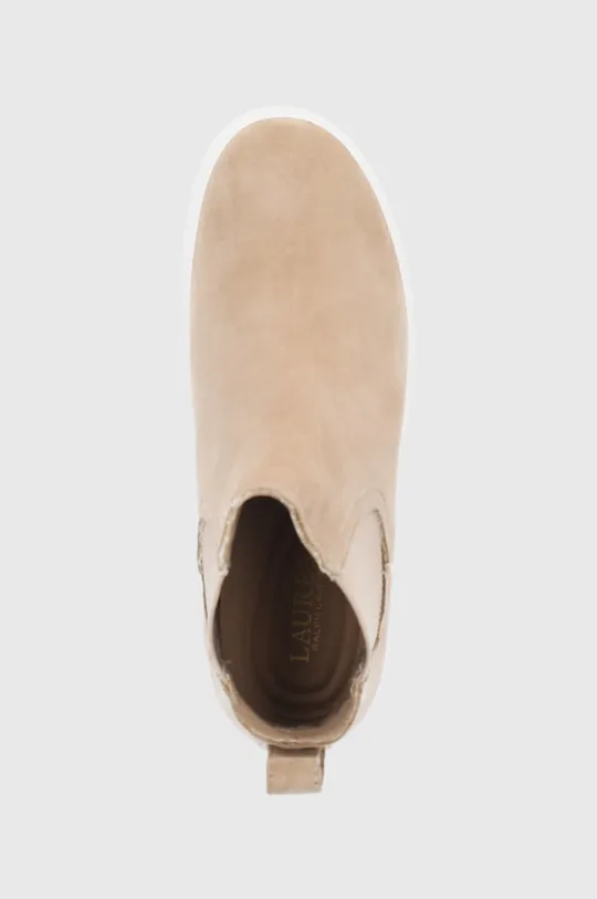 hnedá Semišové topánky Chelsea Lauren Ralph Lauren