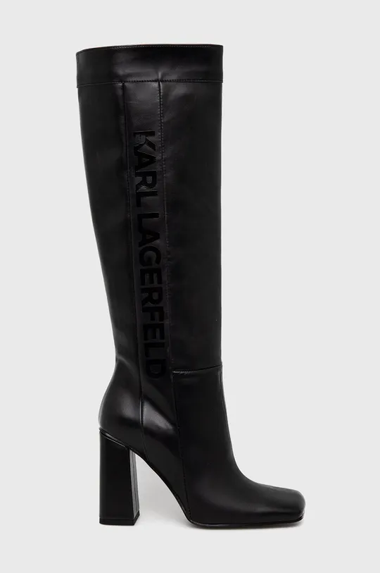 μαύρο Δερμάτινες μπότες Karl Lagerfeld LAVINIA II Γυναικεία