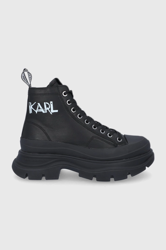 czarny Karl Lagerfeld Buty skórzane KL42950.00X Damski