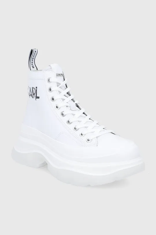 Πάνινα παπούτσια Karl Lagerfeld λευκό