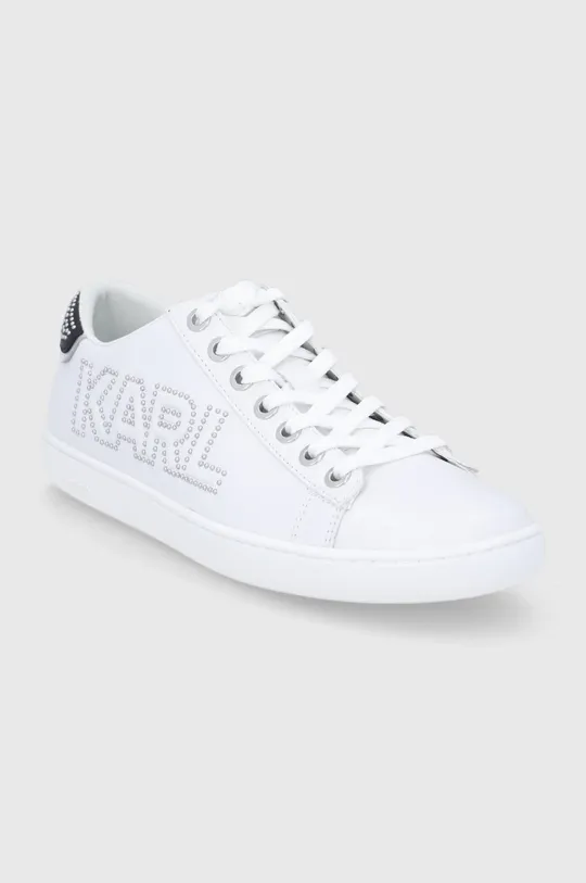Kožená obuv Karl Lagerfeld biela